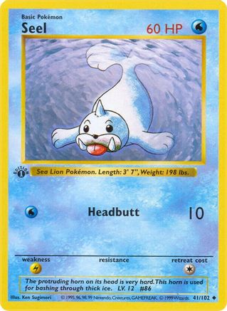 Seel 41 - Base Set Shadowless Unlimited - Poke-Collect