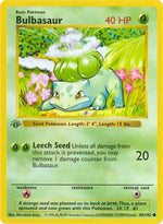 Bulbasaur 44 - Base Set Shadowless 1st Edition - Poke-Collect
