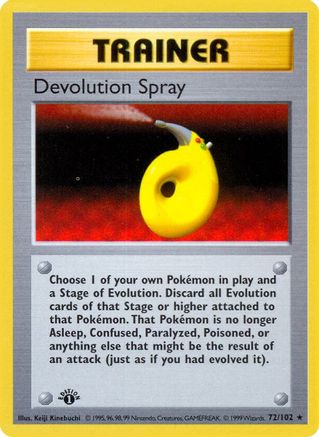 Devolution Spray 72 - Base Set Shadowless Unlimited - Poke-Collect