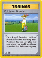 Pokemon Breeder 76 - Base Set Shadowless 1st Edition - Poke-Collect