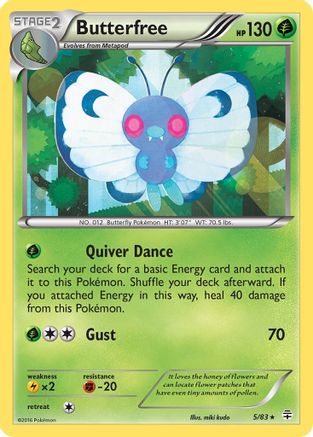 Butterfree 5/83 - Generations Reverse Holofoil - Poke-Collect
