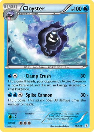 Cloyster 20/83 - Generations Reverse Holofoil - Poke-Collect
