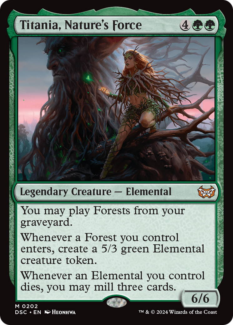 Titania, Nature's Force (DSC-202) - Duskmourn: House of Horror Commander - Poke-Collect