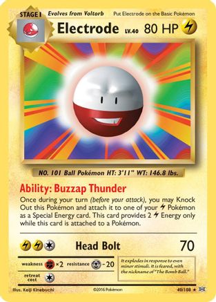 Electrode 40/108 - Evolutions Reverse Holofoil - Poke-Collect