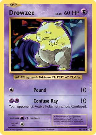 Drowzee 49/108 - Evolutions Reverse Holofoil - Poke-Collect