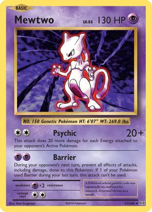 Mewtwo 51/108 - Evolutions Reverse Holofoil - Poke-Collect