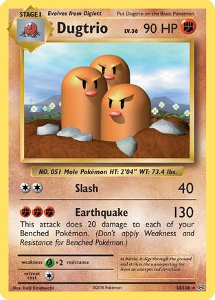 Dugtrio 56/108 - Evolutions Reverse Holofoil - Poke-Collect