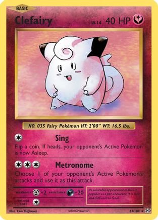 Clefairy 63/108 - Evolutions Reverse Holofoil - Poke-Collect