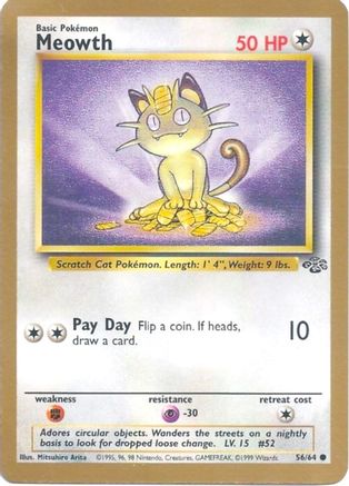 Meowth - 56/64 (Gold Bordered Promo) 56 - Miscellaneous Cards & Products - Poke-Collect