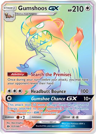 Gumshoos-GX 157/149 - Sun & Moon Holofoil - Poke-Collect