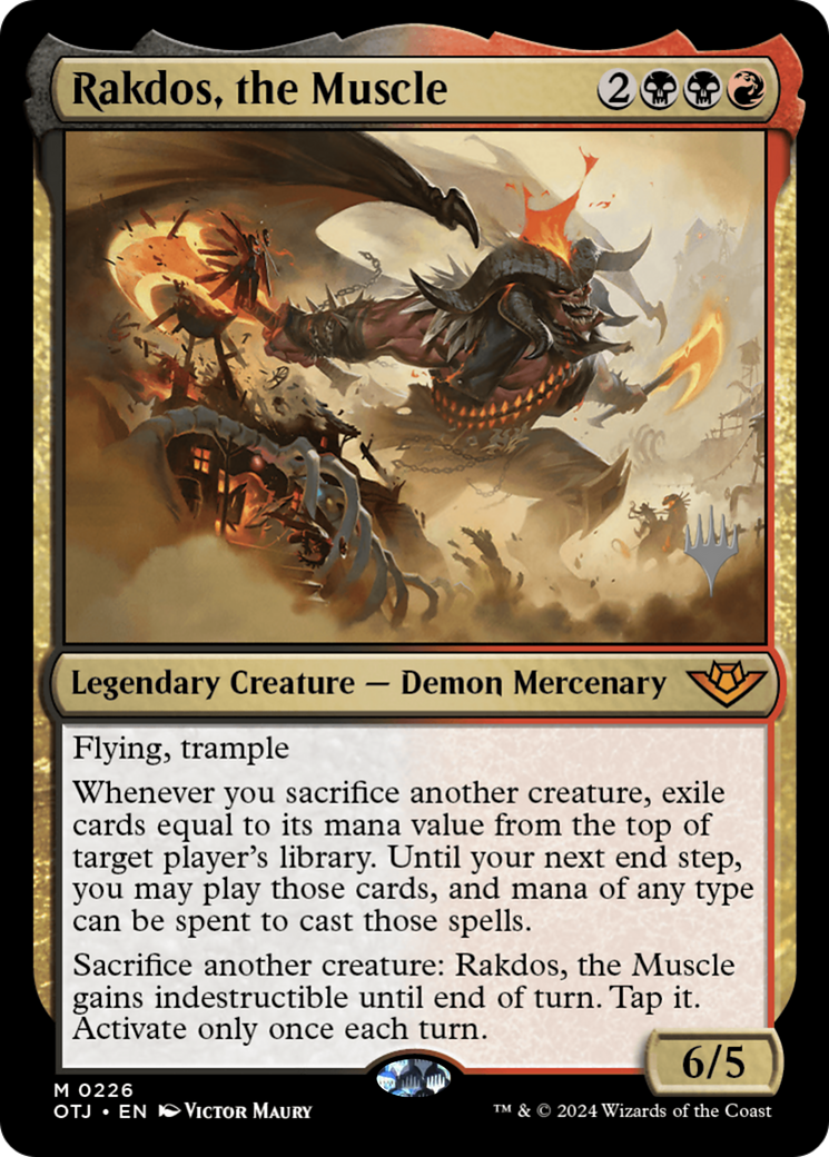 Rakdos, the Muscle (POTJ-226P) - Outlaws of Thunder Junction Promos Foil - Poke-Collect