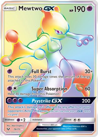Mewtwo-GX 76/73 - Shining Legends Holofoil - Poke-Collect