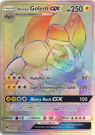 Alolan Golem-GX 113/111 - Crimson Invasion Holofoil - Poke-Collect