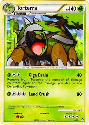 Torterra - 10/95 (Cracked Ice Holo) 10 - League & Championship Cards Holofoil - Poke-Collect