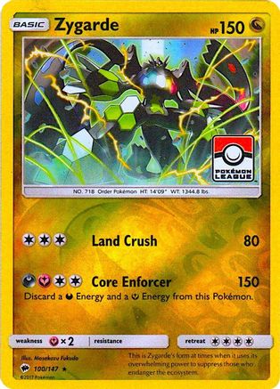 Zygarde - 100/147 (Pokemon League) 100 - League & Championship Cards Reverse Holofoil - Poke-Collect