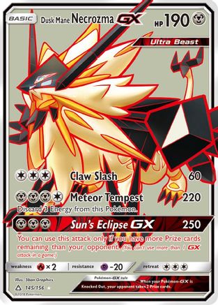 Dusk Mane Necrozma-GX 145/156 - Ultra Prism Holofoil - Poke-Collect