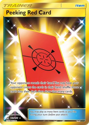 Peeking Red Card 169/156 - Ultra Prism Holofoil - Poke-Collect