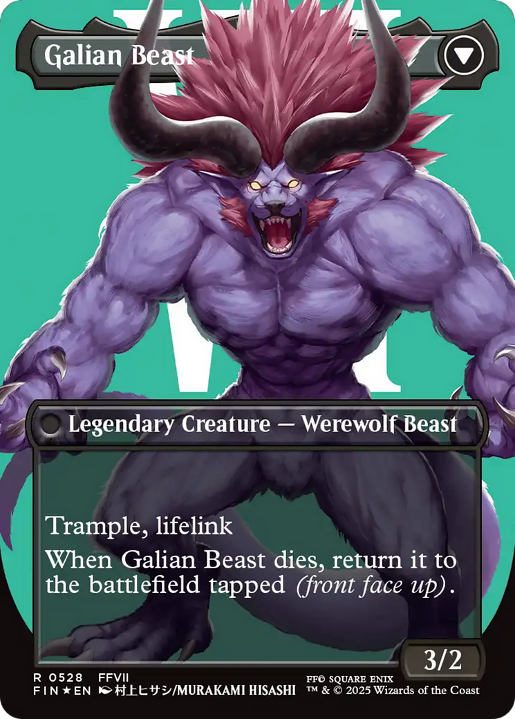 Vincent Valentine // Galian Beast (FIN-528) - FINAL FANTASY (Borderless) Foil - Poke-Collect