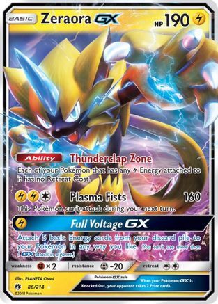 Zeraora-GX 86/214 - Lost Thunder Holofoil - Poke-Collect
