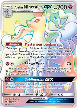 Alolan Ninetales-GX 225/214 - Lost Thunder Holofoil - Poke-Collect