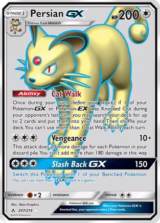 Persian-GX 207/214 - Unbroken Bonds Holofoil - Poke-Collect