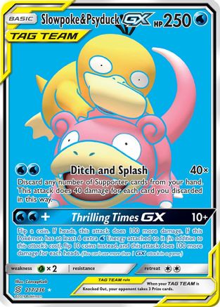 Slowpoke & Psyduck-GX 217/236 - Unified Minds Holofoil - Poke-Collect