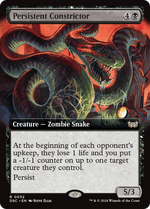 Persistent Constrictor (DSC-052) - Duskmourn: House of Horror Commander: (Extended Art) - Poke-Collect