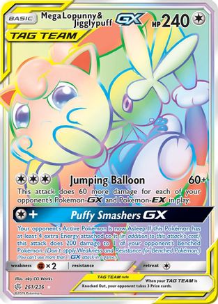 Mega Lopunny & Jigglypuff-GX 261/236 - Cosmic Eclipse Holofoil - Poke-Collect