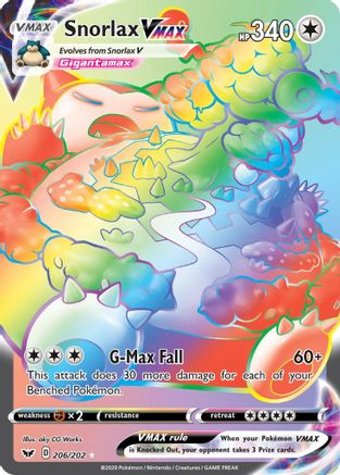 Snorlax VMAX 206/202 - Sword & Shield Holofoil - Poke-Collect