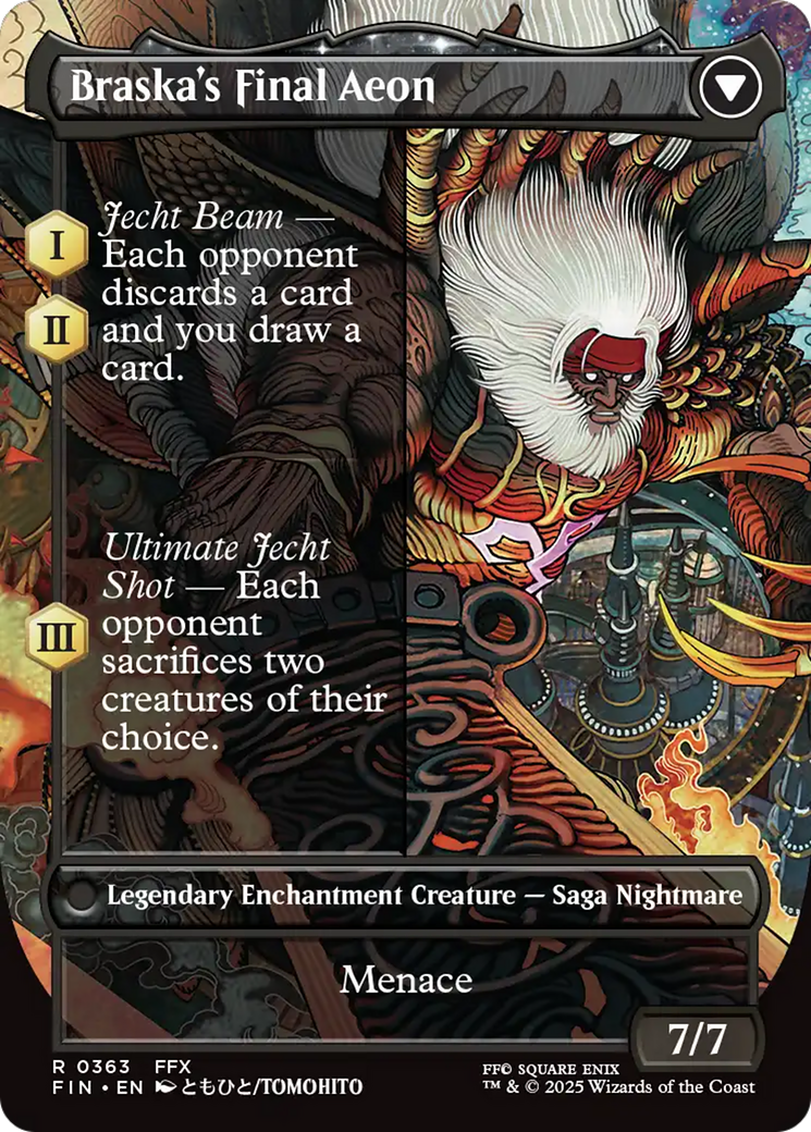 Jecht, Reluctant Guardian // Braska's Final Aeon (FIN-363) - FINAL FANTASY: (enchantment) (Borderless) Foil - Poke-Collect