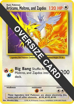 Articuno, Moltres, and Zapdos (Warner Bros. Promo) - Jumbo Cards - Poke-Collect