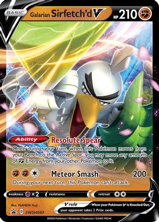 Galarian Sirfetch'd V SWSH043/307 - SWSH Black Star Promos Holofoil - Poke-Collect