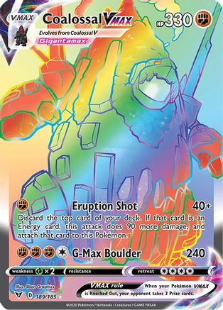 Coalossal VMAX 189/185 - Vivid Voltage Holofoil - Poke-Collect