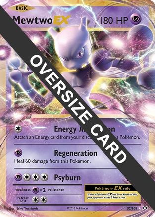 jumbo energy cards pokemon Mewtwo EX - 52/108 52