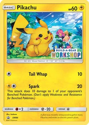 Pikachu - SM86 (Build-A-Bear Workshop Exclusive) SM86 - Miscellaneous Cards & Products - Poke-Collect