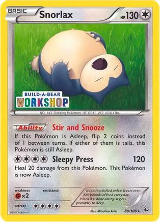 Snorlax - 80/106 (Build-A-Bear Workshop Exclusive) 80 - Miscellaneous Cards & Products - Poke-Collect