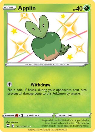 Applin SV012/122 - Shiny Vault Holofoil - Poke-Collect