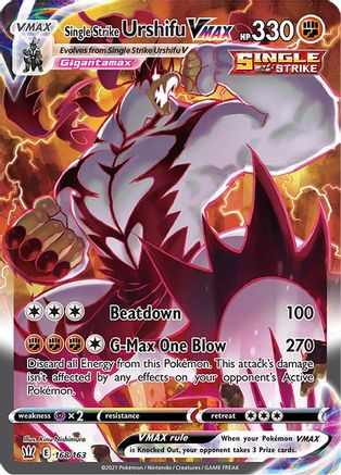 Single Strike Urshifu VMAX (Alternate Art Secret) 168/163