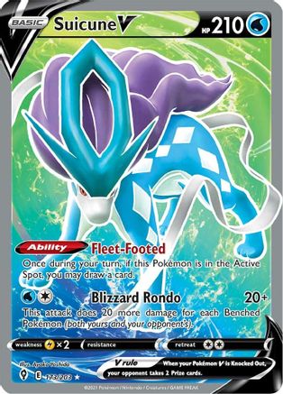 Suicune V 173/203 - Evolving Skies Holofoil - Poke-Collect