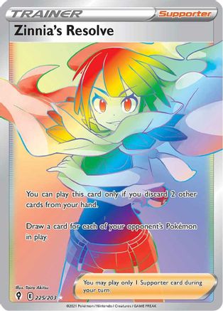 Zinnia's Resolve 225/203 - Evolving Skies Holofoil - Poke-Collect