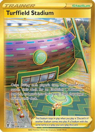 Turffield Stadium 234/203 - Evolving Skies Holofoil - Poke-Collect