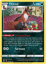 Thievul 105/203 - Evolving Skies Reverse Holofoil - Poke-Collect