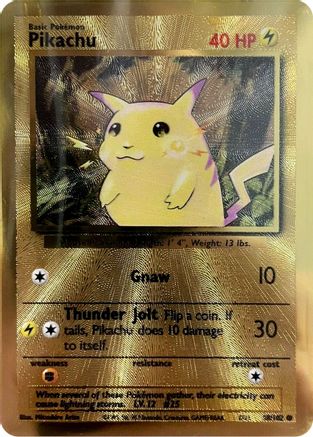pokemon card pikachu 1995 Pikachu - 58/102 (Celebrations Metal Card) 58