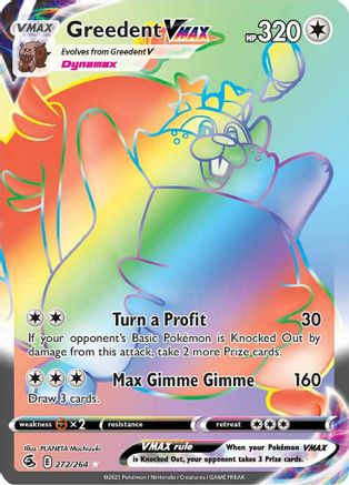 Greedent VMAX 272/264 - Fusion Strike Holofoil - Poke-Collect