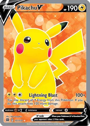 Pikachu V 157/172 - Brilliant Stars Holofoil - Poke-Collect