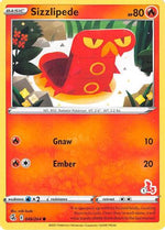 Sizzlipede - 046/264 (#1 Cinderace Stamped) 46 - Battle Academy 2022 - Poke-Collect