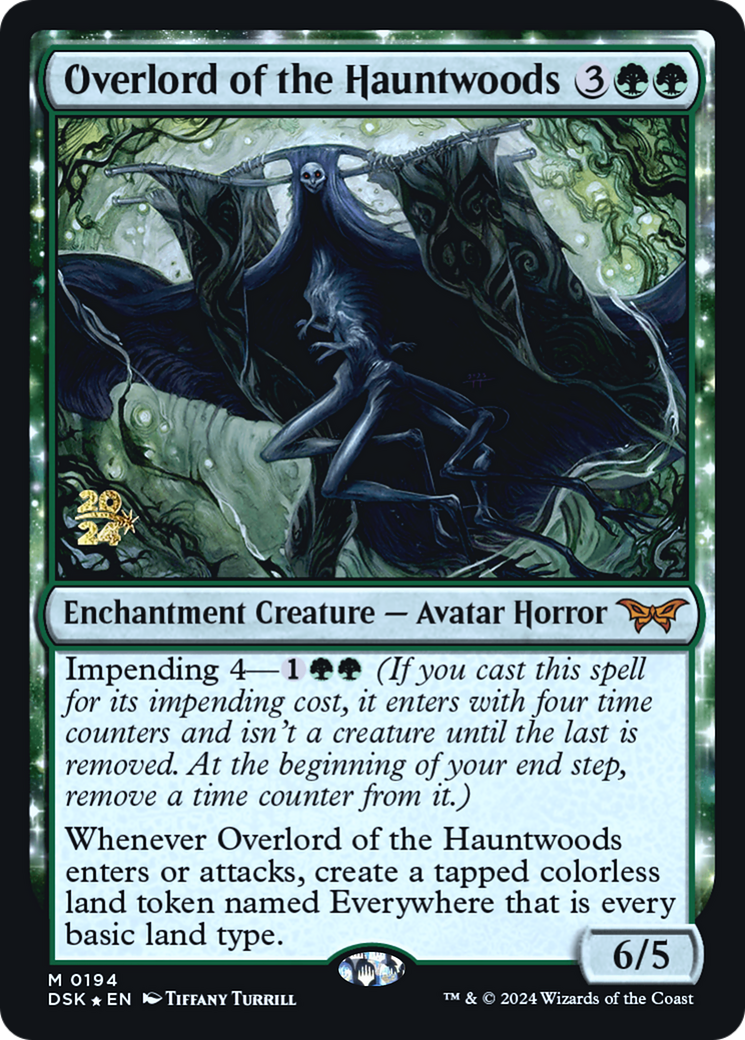 Overlord of the Hauntwoods (PRE-194) - Duskmourn: House of Horror Promos: (enchantment) Foil - Poke-Collect