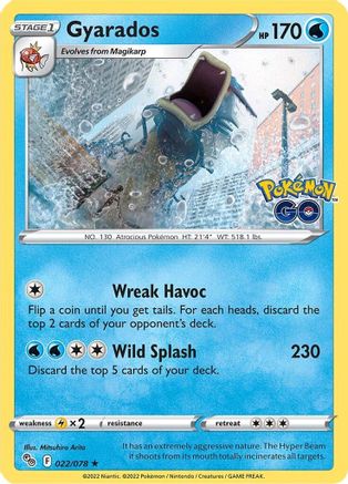 Gyarados 22/78 - Pokemon GO Reverse Holofoil Gyarados 22/78 - Pokemon GO Reverse Holofoil