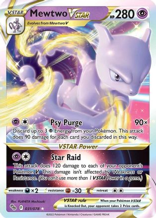 Mewtwo VSTAR 31/78 - Pokmon GO Holofoil - Poke-Collect