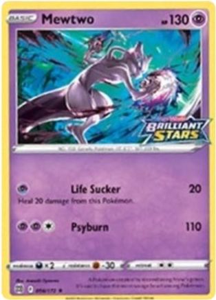 Mewtwo - 056/172 (Brilliant Stars Stamped) 56 - Miscellaneous Cards & Products Holofoil - Poke-Collect